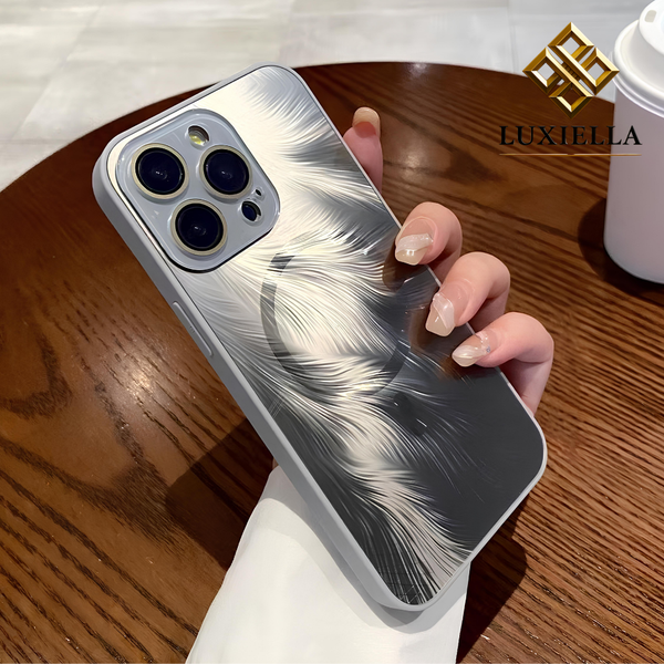 Luxiella Gri Prizma Tüy İnce Kılıf, minimal şıklık, MagSafe telefon kılıfı, mat buzlu efekt, iPhone kılıf çeşitleri, darbe koruma, sararmaya dayanıklı, kablosuz şarj uyumlu, yükseltilmiş kamera çerçevesi, premium tasarım