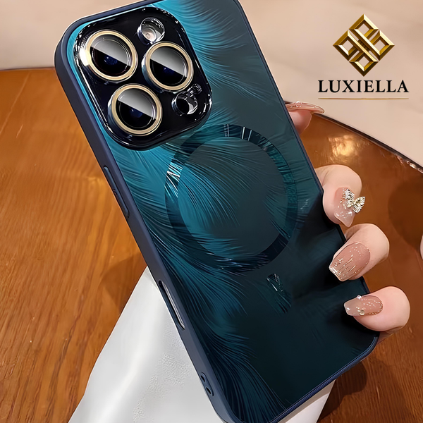 Luxiella Mavi Prizma Tüy İnce Kılıf, minimal şıklık, MagSafe telefon kılıfı, mat buzlu efekt, iPhone kılıf çeşitleri, darbe koruma, sararmaya dayanıklı, kablosuz şarj uyumlu, yükseltilmiş kamera çerçevesi, premium tasarım