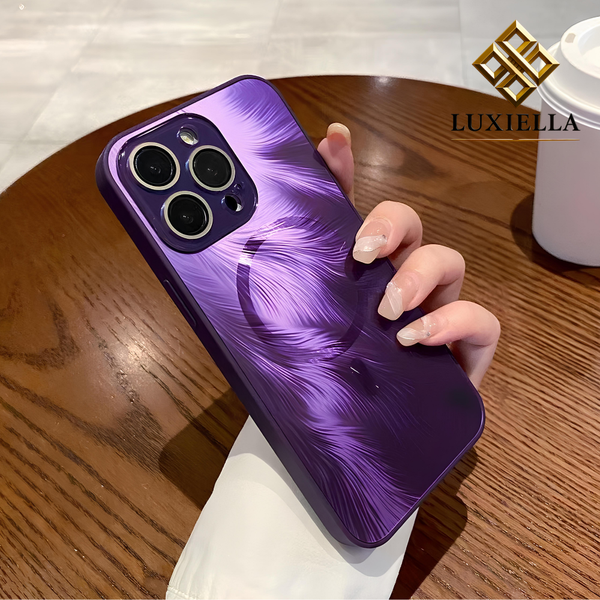 Luxiella Mor Prizma Tüy İnce Kılıf, minimal şıklık, MagSafe telefon kılıfı, mat buzlu efekt, iPhone kılıf çeşitleri, darbe koruma, sararmaya dayanıklı, kablosuz şarj uyumlu, yükseltilmiş kamera çerçevesi, premium tasarım