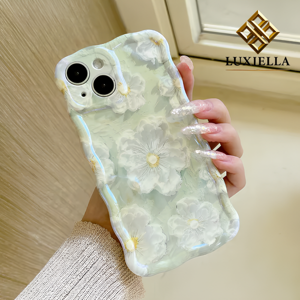 Luxiella 3D Yeşil Çuha Çiçeği Telefon Kılıfı – iPhone uyumlu, parlak şeffaf yüzey, dalga kenar tasarım, ince & darbe korumalı yapı, net buton basışı, leke/iz tutmaz